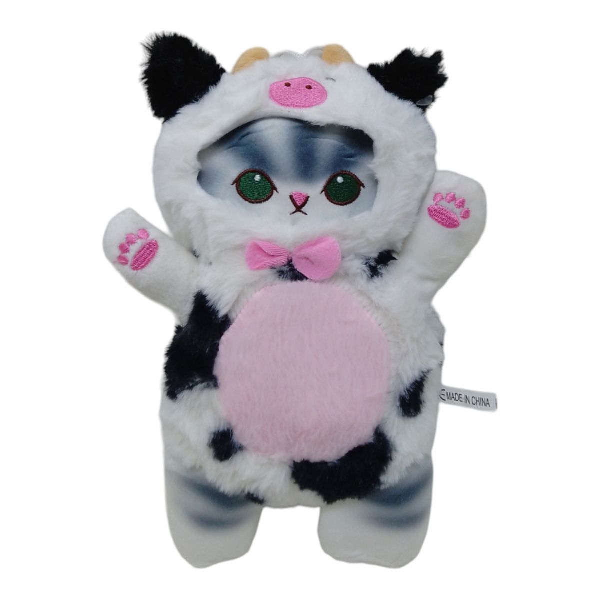Мягкая игрушка "Котик в костюме коровки: Anime Cat Mofusand Plush Toys", 27 см