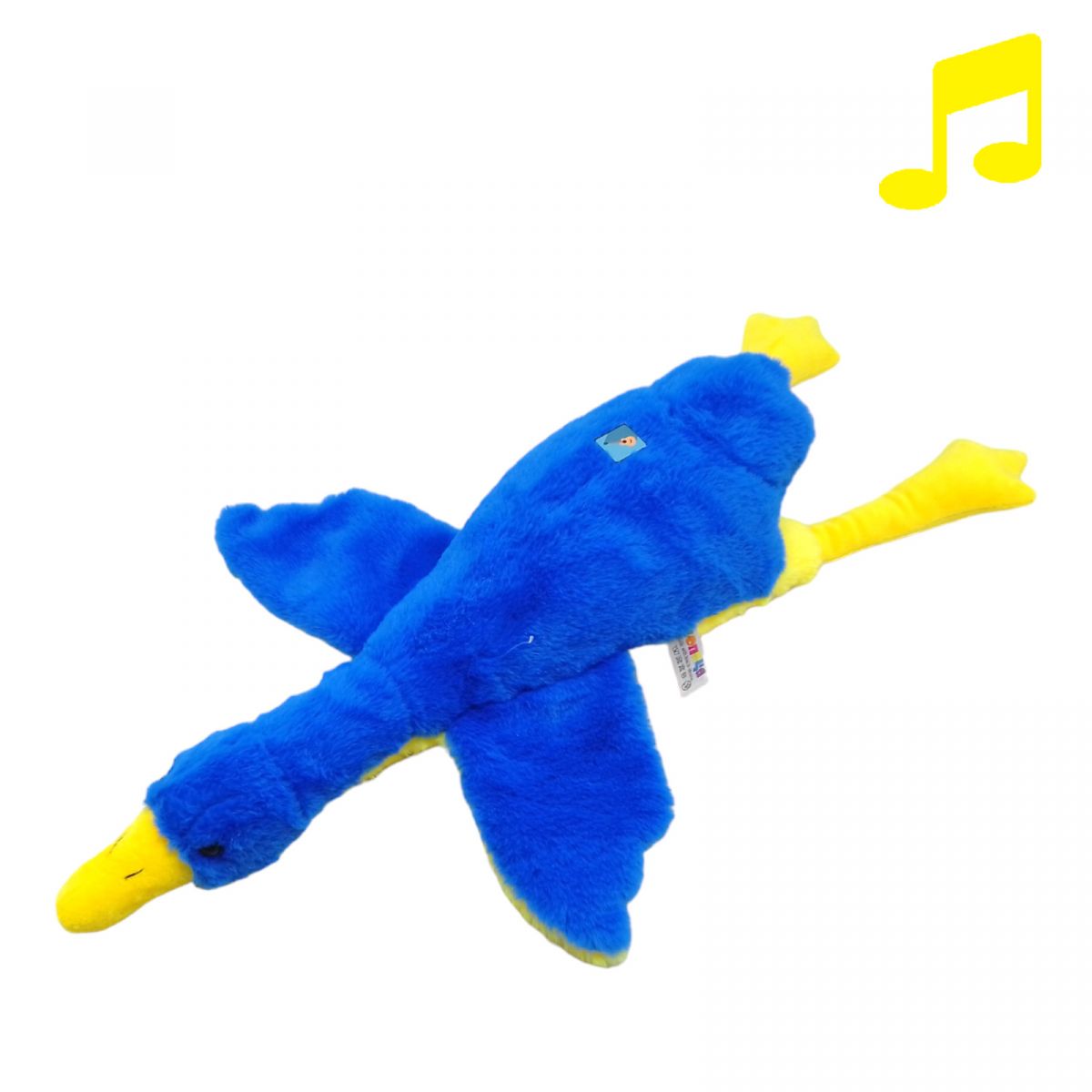 Мягкая игрушка "Гусь-обнимусь", 60 см, патриот, музыкальный, желто-голубой