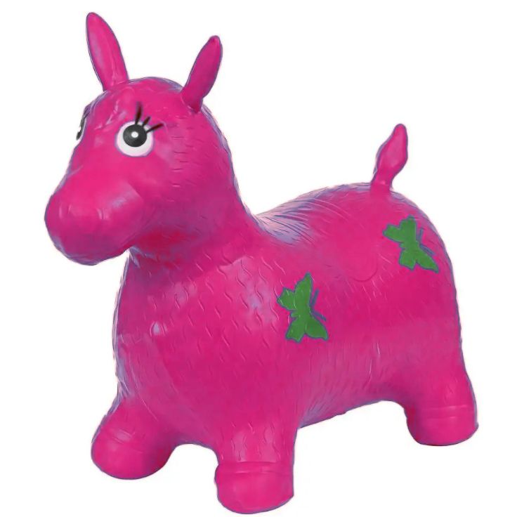 Прыгун детский, резиновый "Лошадь" (розовый)