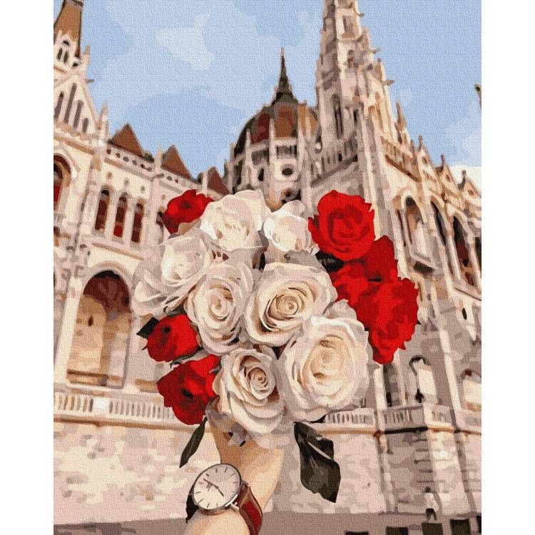 Картина за номерами "Букет троянд" 40х50 см