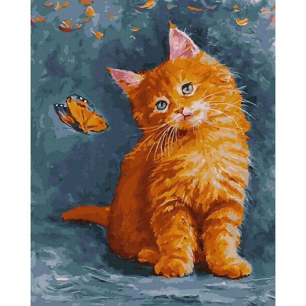 Картина за номерами "Руде кошеня" 40х50 см