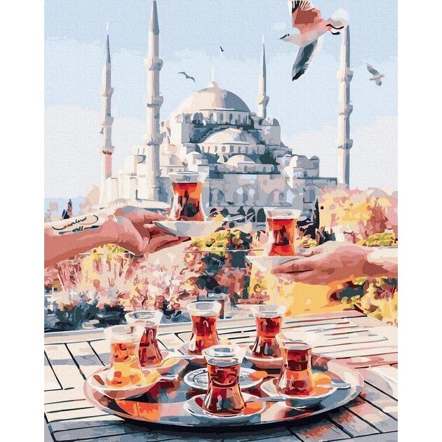 Картина по номерам "Чаепитие в Стамбуле" 40х50 см