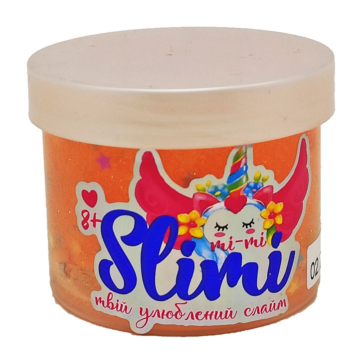 Слайм "Mi-mi Slimi" з глітером, 100 г (персиковий)