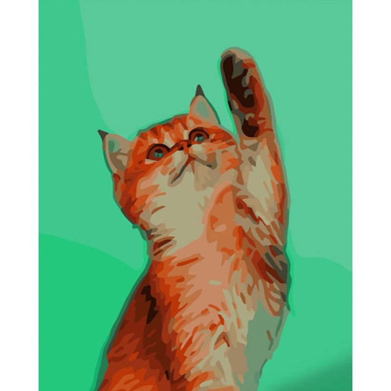 Картина по номерам "Привет от кошки" ★★★ 40х50 см