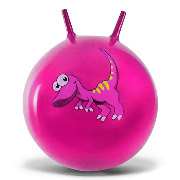 Мяч для фитнеса "Динозавры" (розовый)