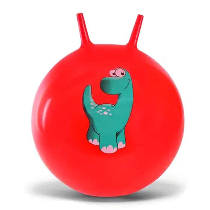 Мяч для фитнеса "Динозавры" (красный)