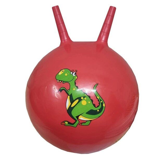 Мяч для фитнеса "Динозаврики" 45 см (красный)