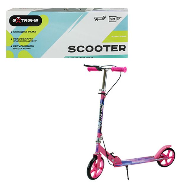 Самокат двоколісний "Scooter Extreme", міський (рожевий)