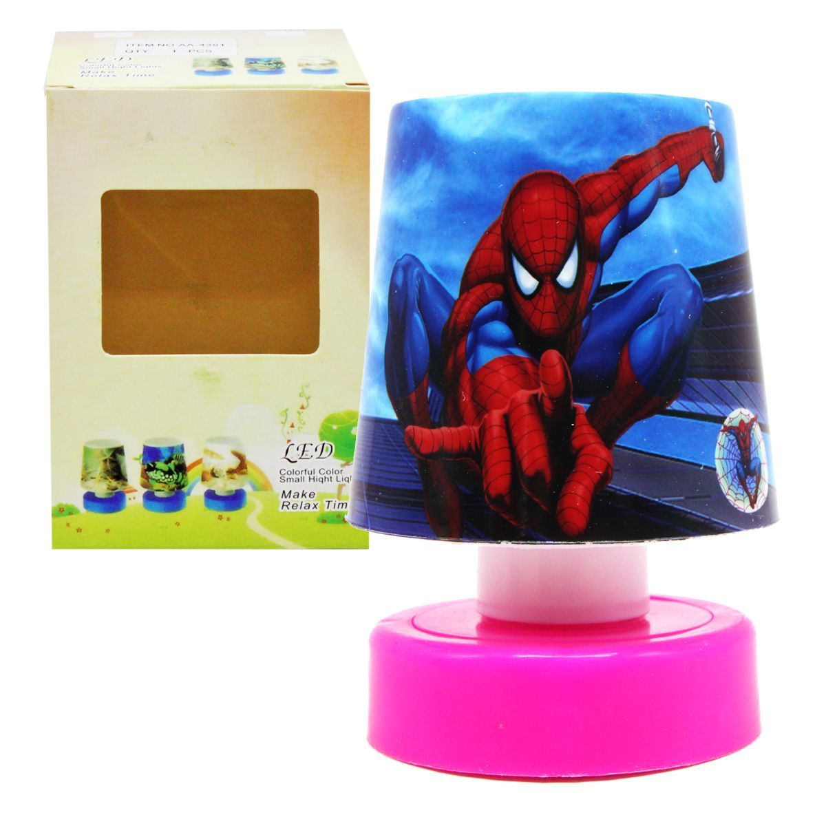 Уценка.  Детский ночник LED "Spiderman" (11 см )  Дефект пластика