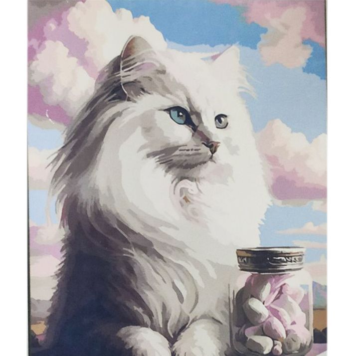 Картина по номерам "Пушистый котик" 40х50 см