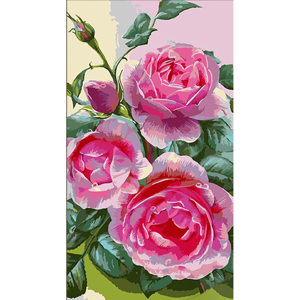 Картина за номерами "Троянди" 50х25 см