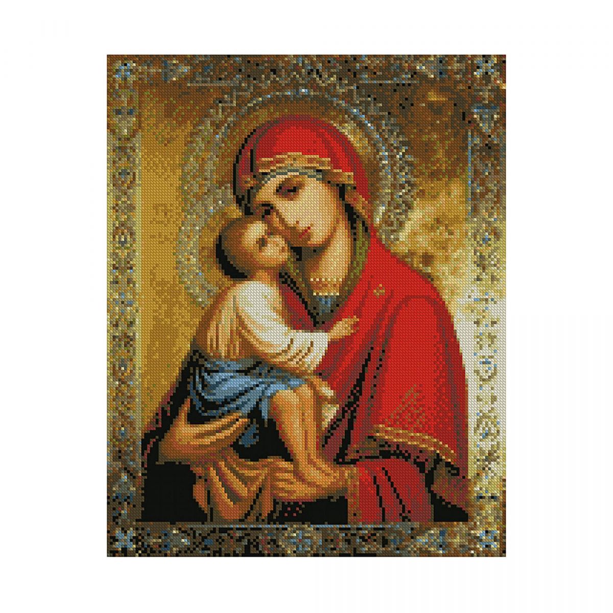 Алмазна мозаїка "Донська ікона Божої Матері" 40х50 см