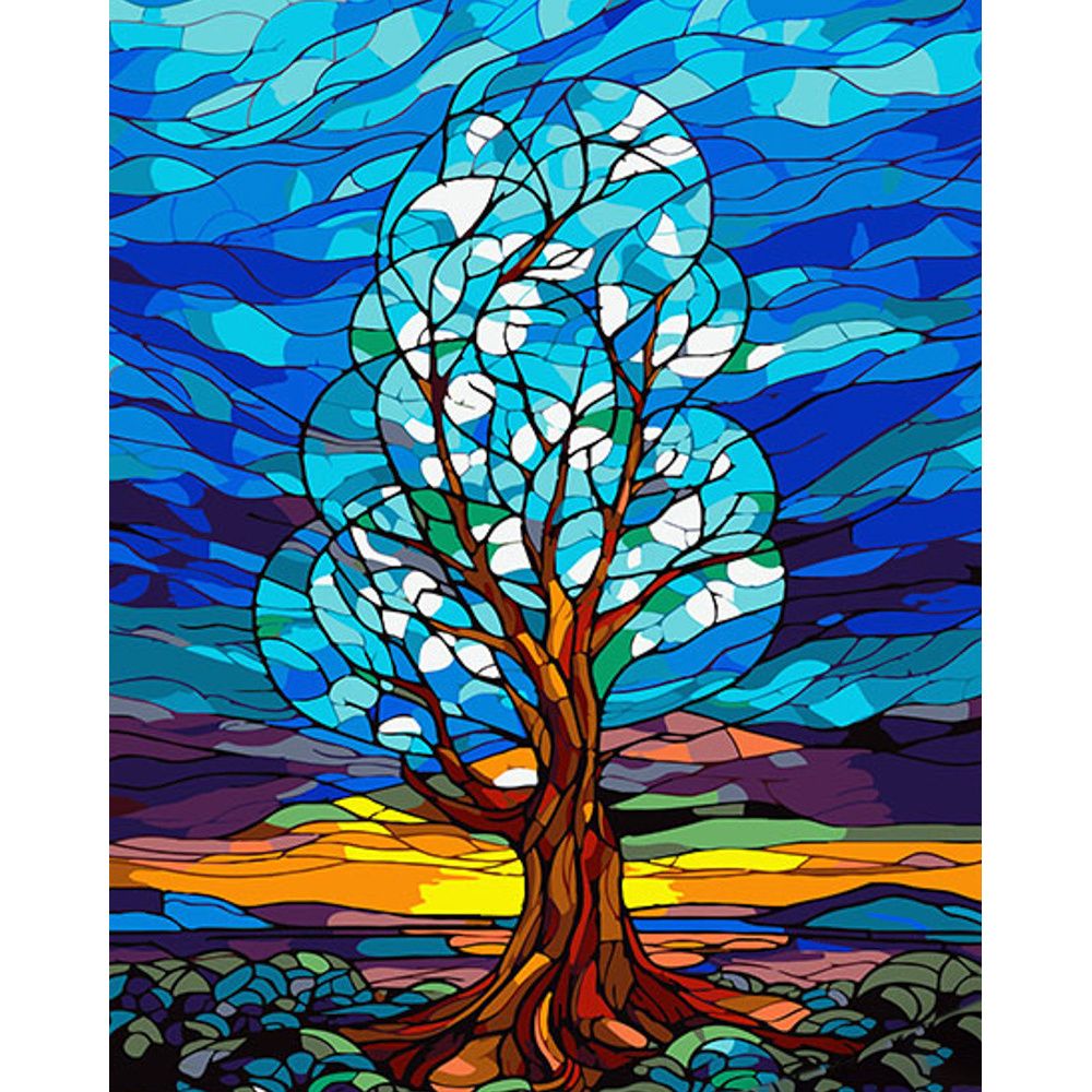 Картина за номерами "Дерево змін"; проективна картина; Сюжет №2; 40х50 см