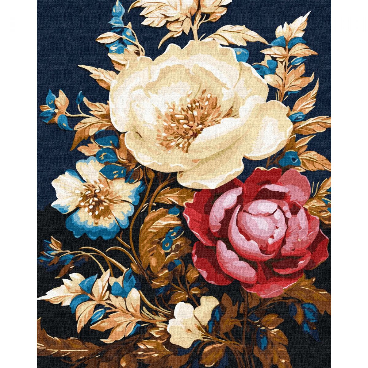 Картина по номерах з фарбами металік "Квіткове диво" 40x50 см