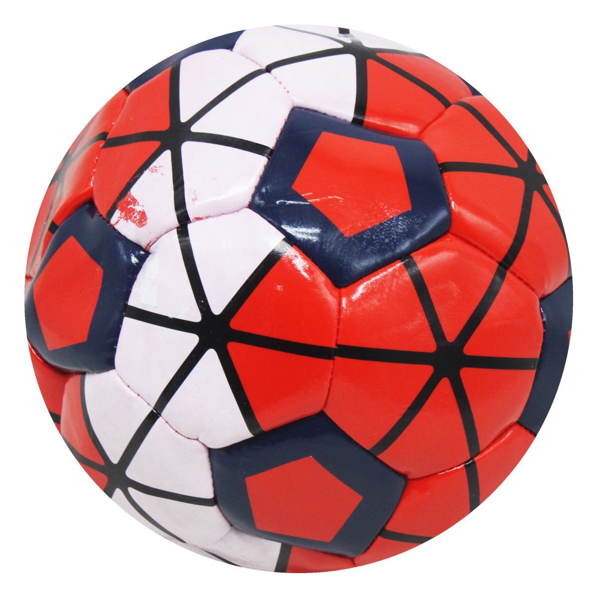 Уценка.  Мяч футбольный детский №5, красный (PVC) Сторчат нитки