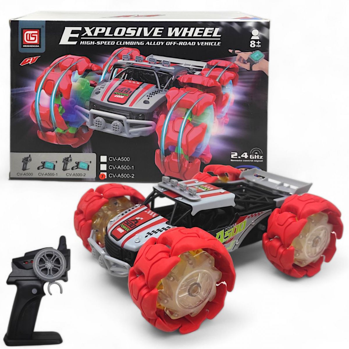 Машинка-перевертач на радіокеруванні "Explosive wheel" (червоний)