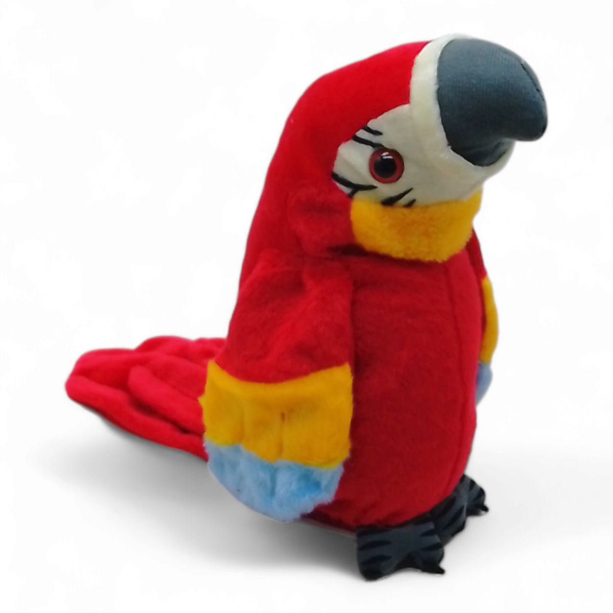 Мʼяка іграшка "Папуга-повторюшка" (червоний)