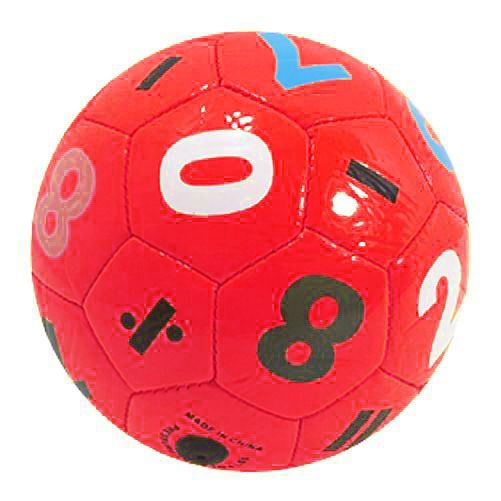 Мяч футбольный №2 "Цифры" (красный)