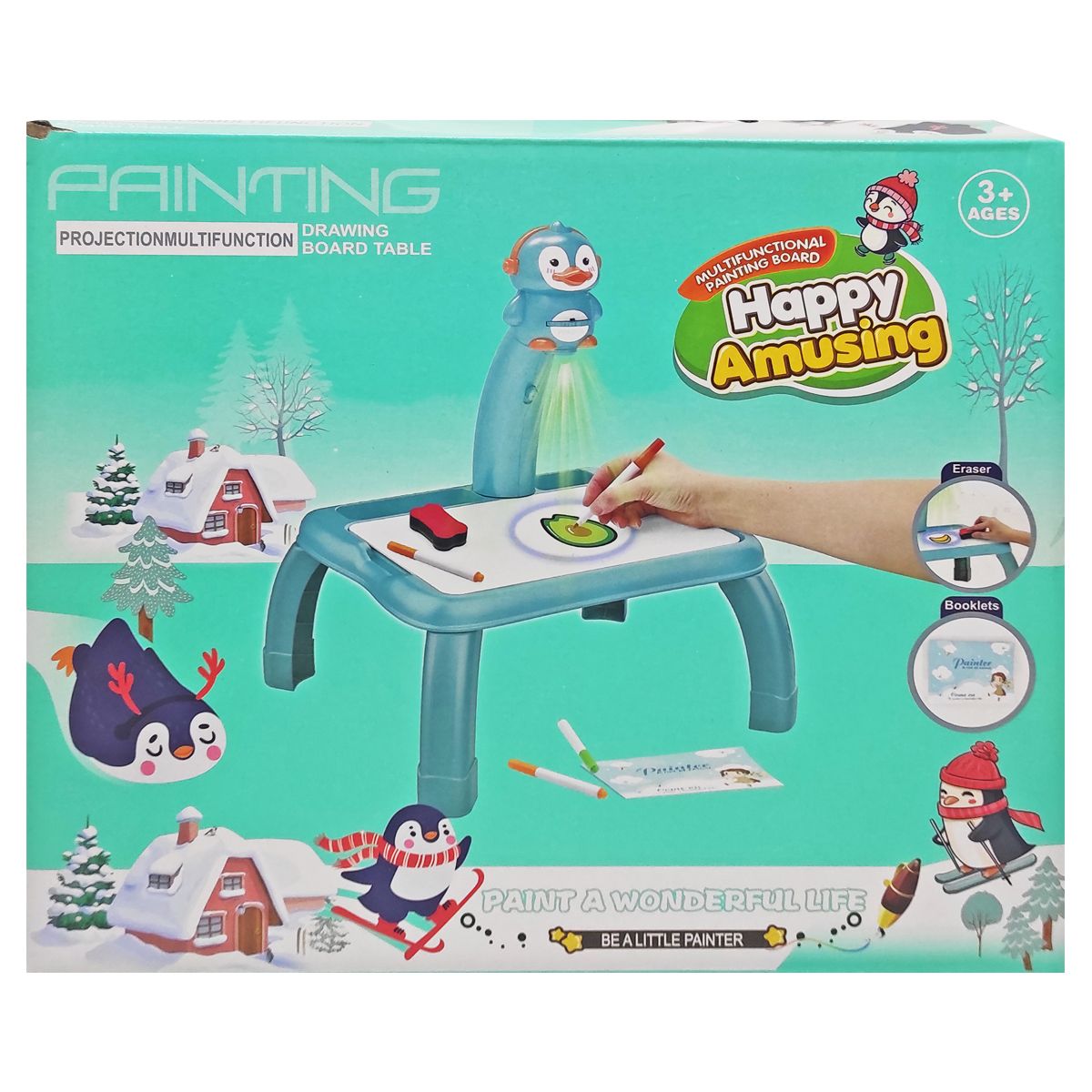 Стол с проектором для рисования "Пингвин"
