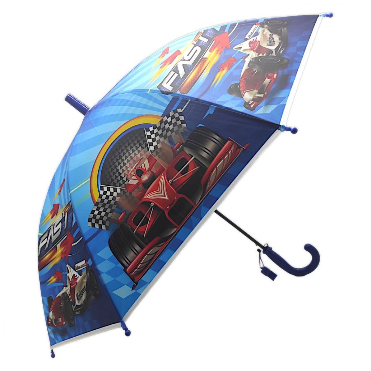 Дитяча парасолька-тростина "Перегони", синій (66 см)