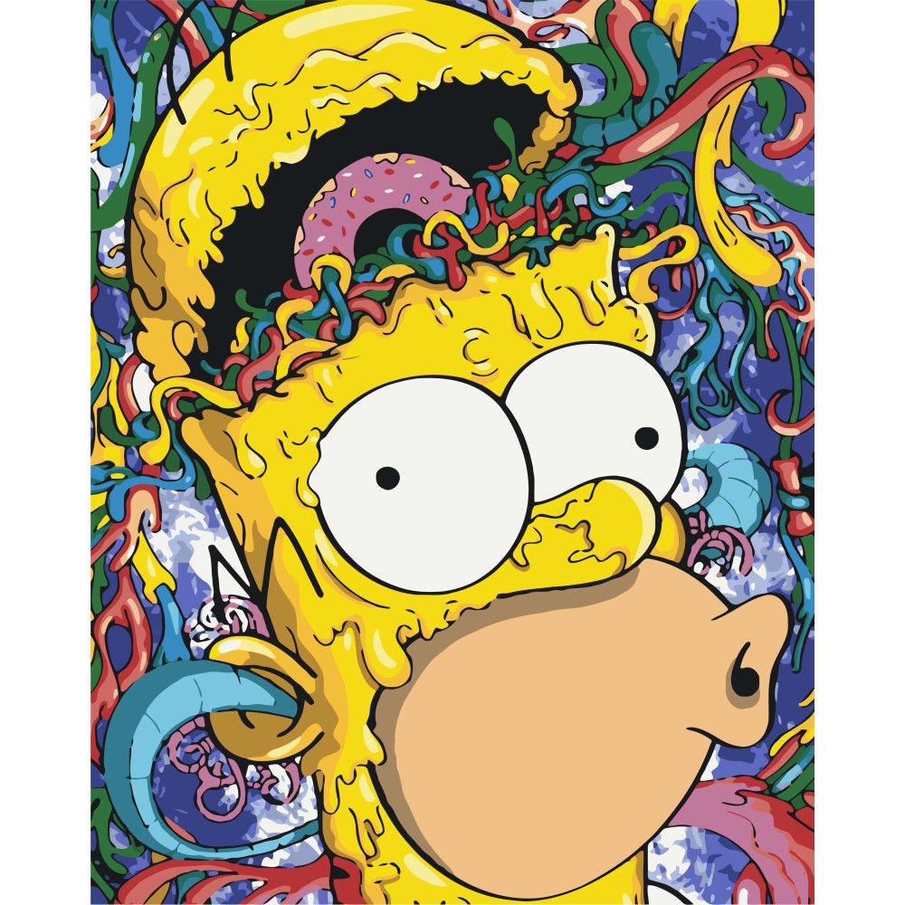 Картина по номерам "Симпсоны" 40x50 см