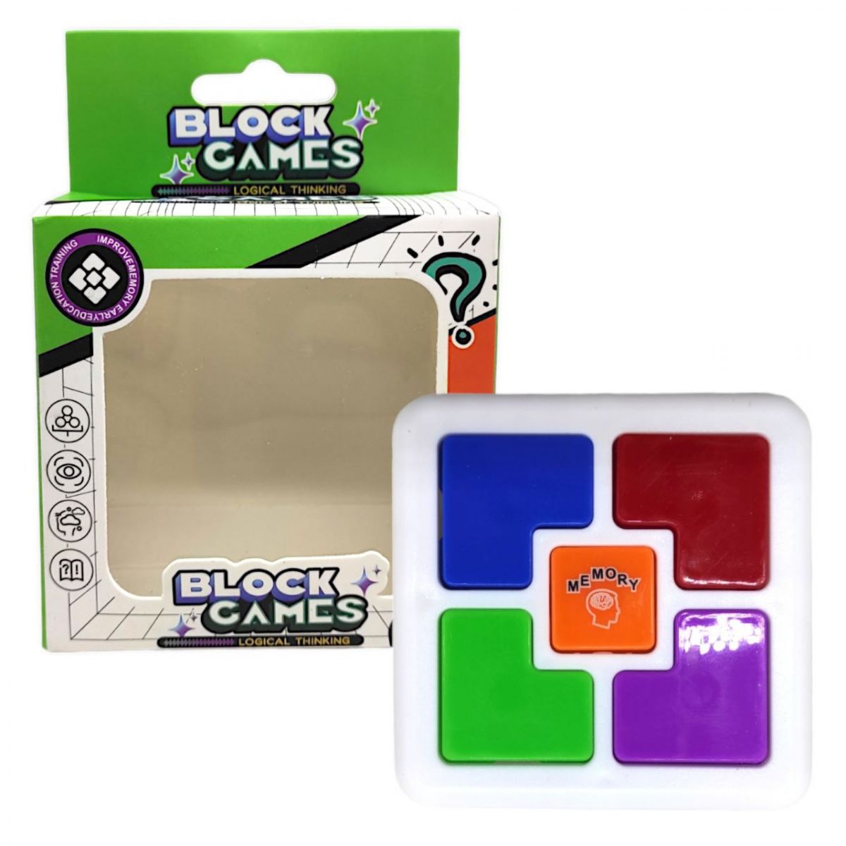 Игра развивающая "Block Memory Game" (белый)