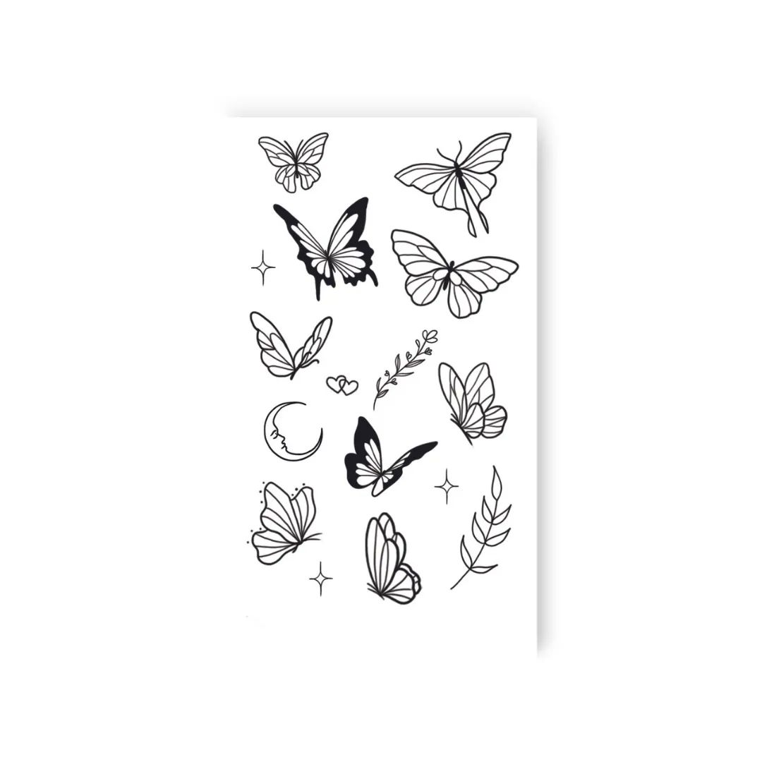 Тимчасові тату-перебивки "9 Метеликів"