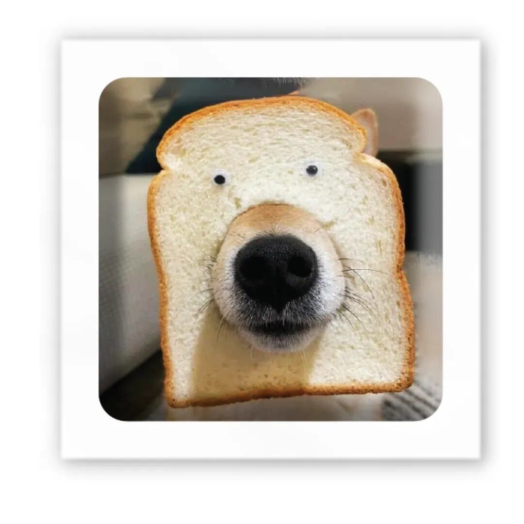 3D стикер "Хлебный пес" (цена за 1 шт)