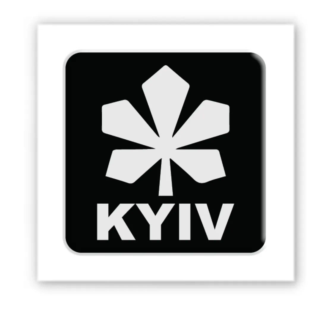 3D стікер "Kyiv Black" (ціна за 1 шт)