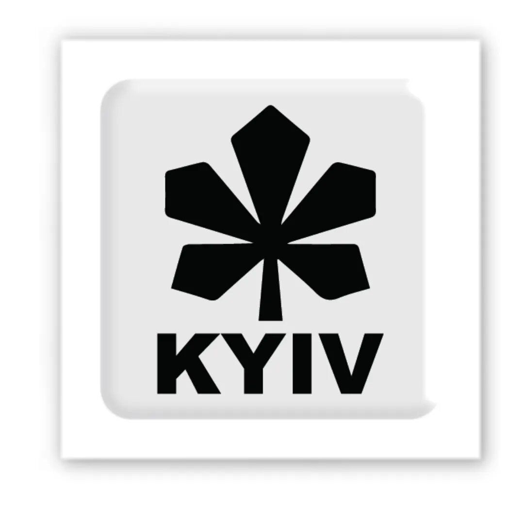 3D стикер "Kyiv white" (цена за 1 шт)