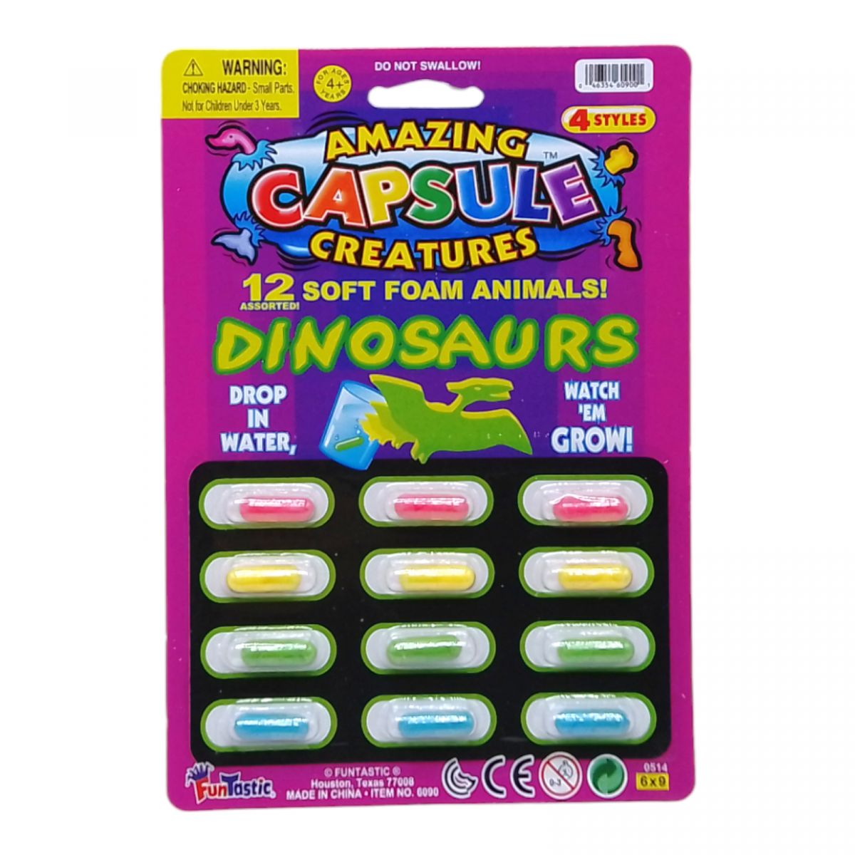 Зростайка "Динозаври у капсулі" (12 штук)