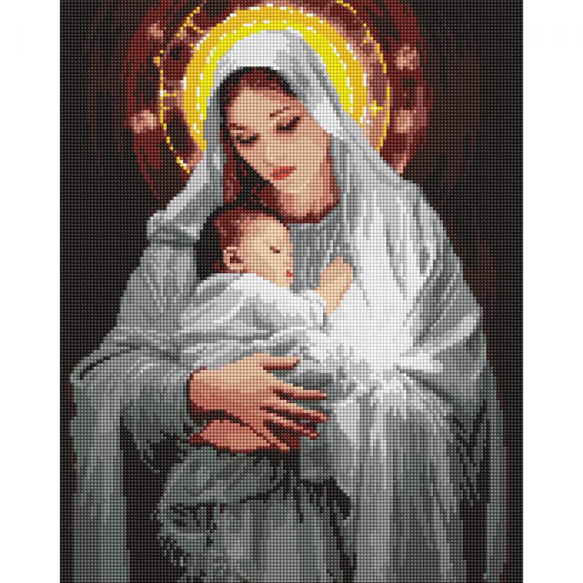 Алмазна мозаїка "Ніжність матері" 40х50 см