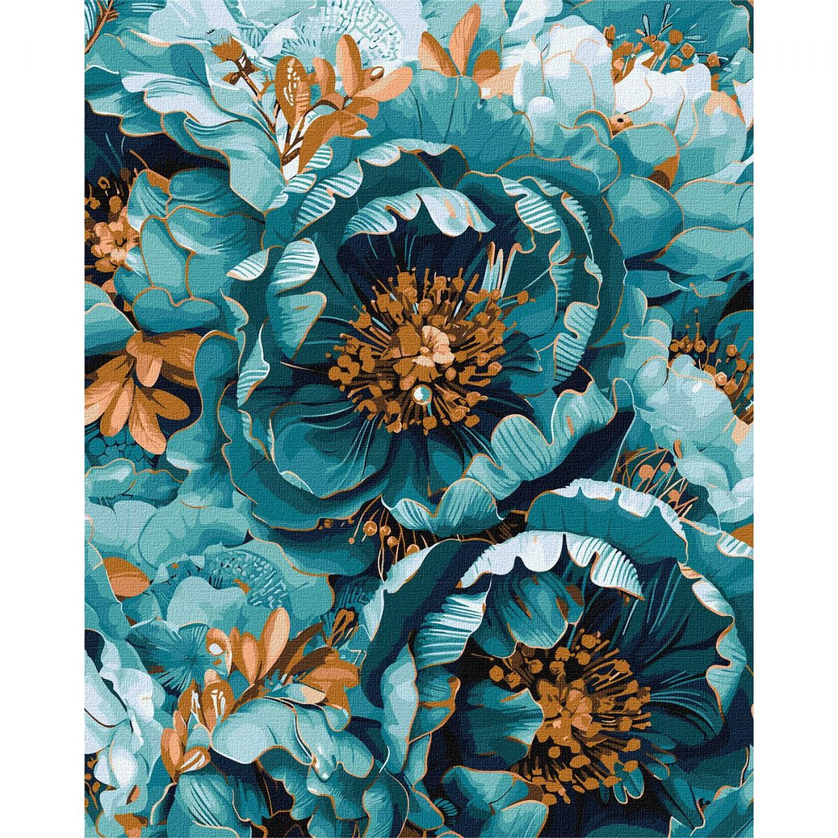 Картина за номерами з фарбами металік "Квітуча гармонія" 40х50 см