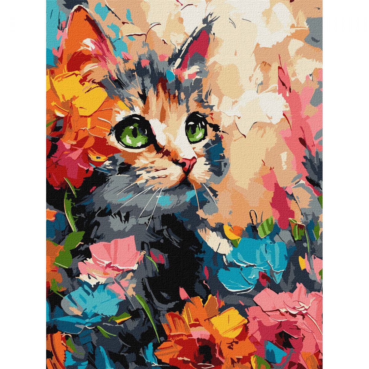 Картина за номерами "Пухнастий котик" 30х40 см
