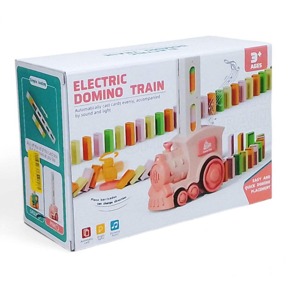 Інтерактивна іграшка "Доміно-потяг", світло, звук (рожевий)