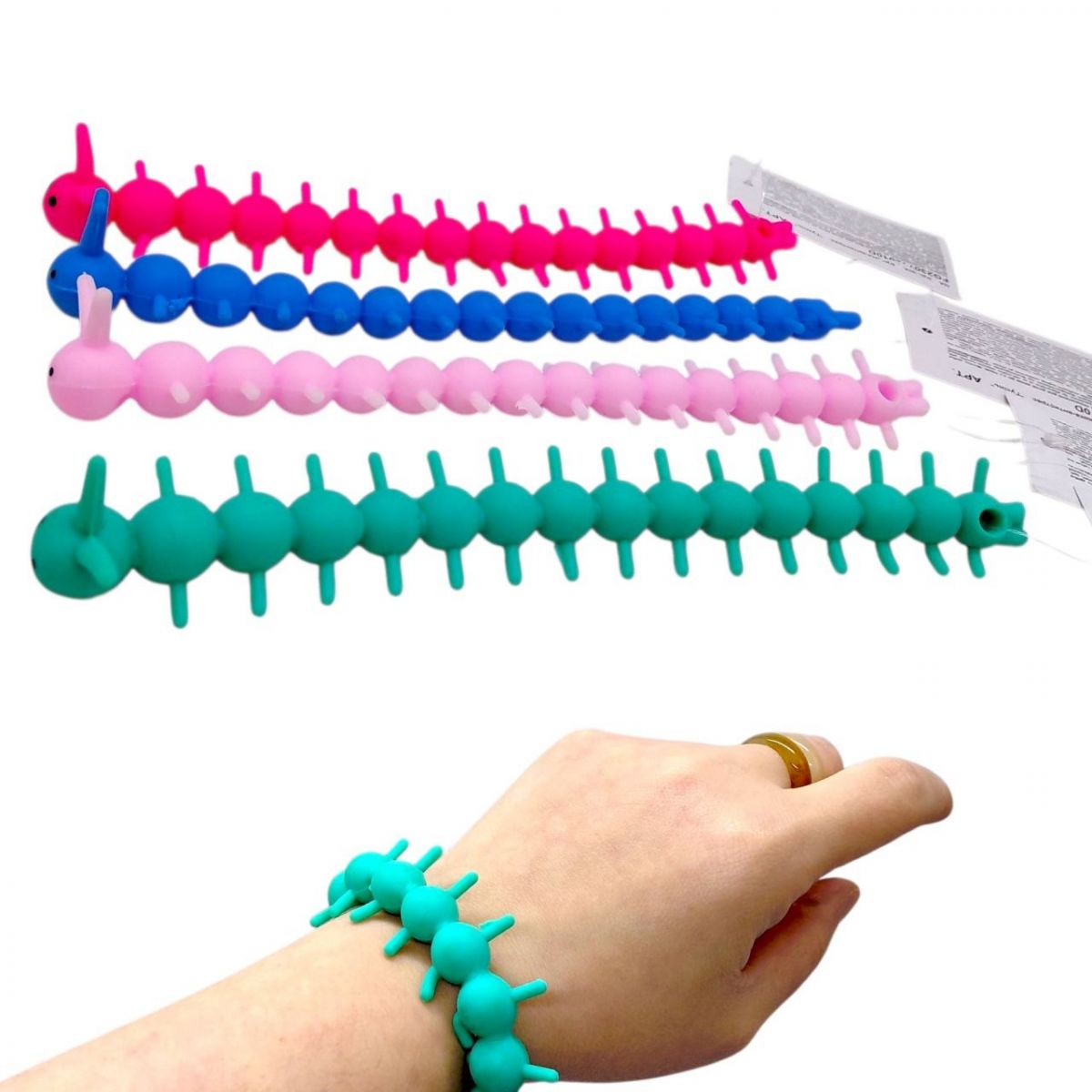 Игрушка-антистресс "Гусень" (микс видов)  фото 1