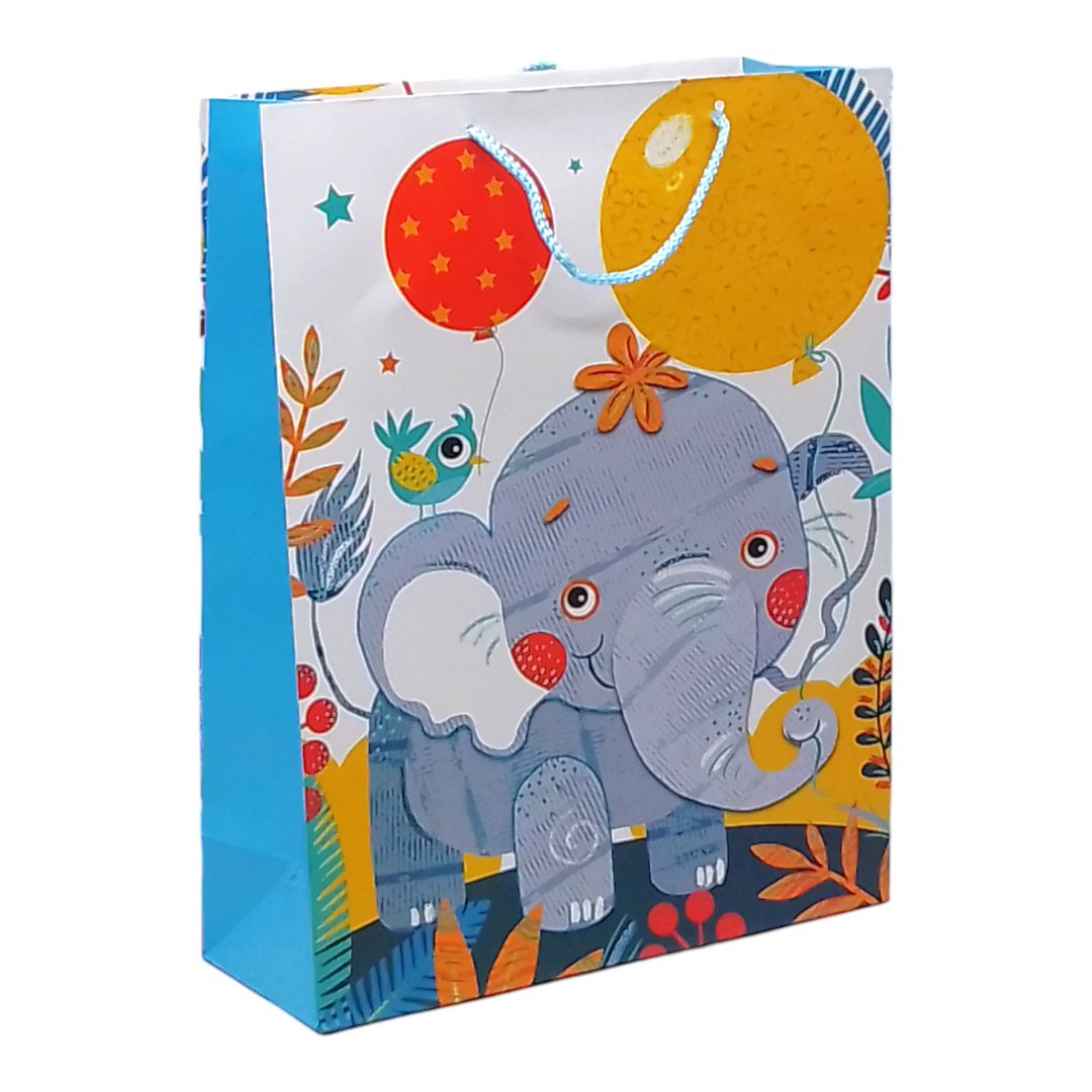 Пакет подарунковий (40х12х30,5 см. ), слоник