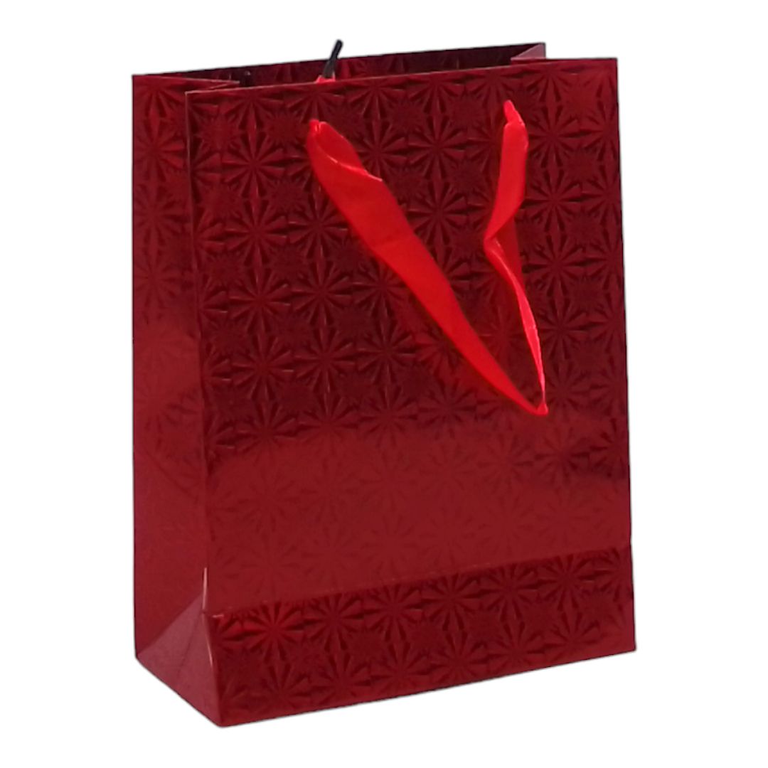 Пакет подарочный (23,5х8,5х18 см. ), красный