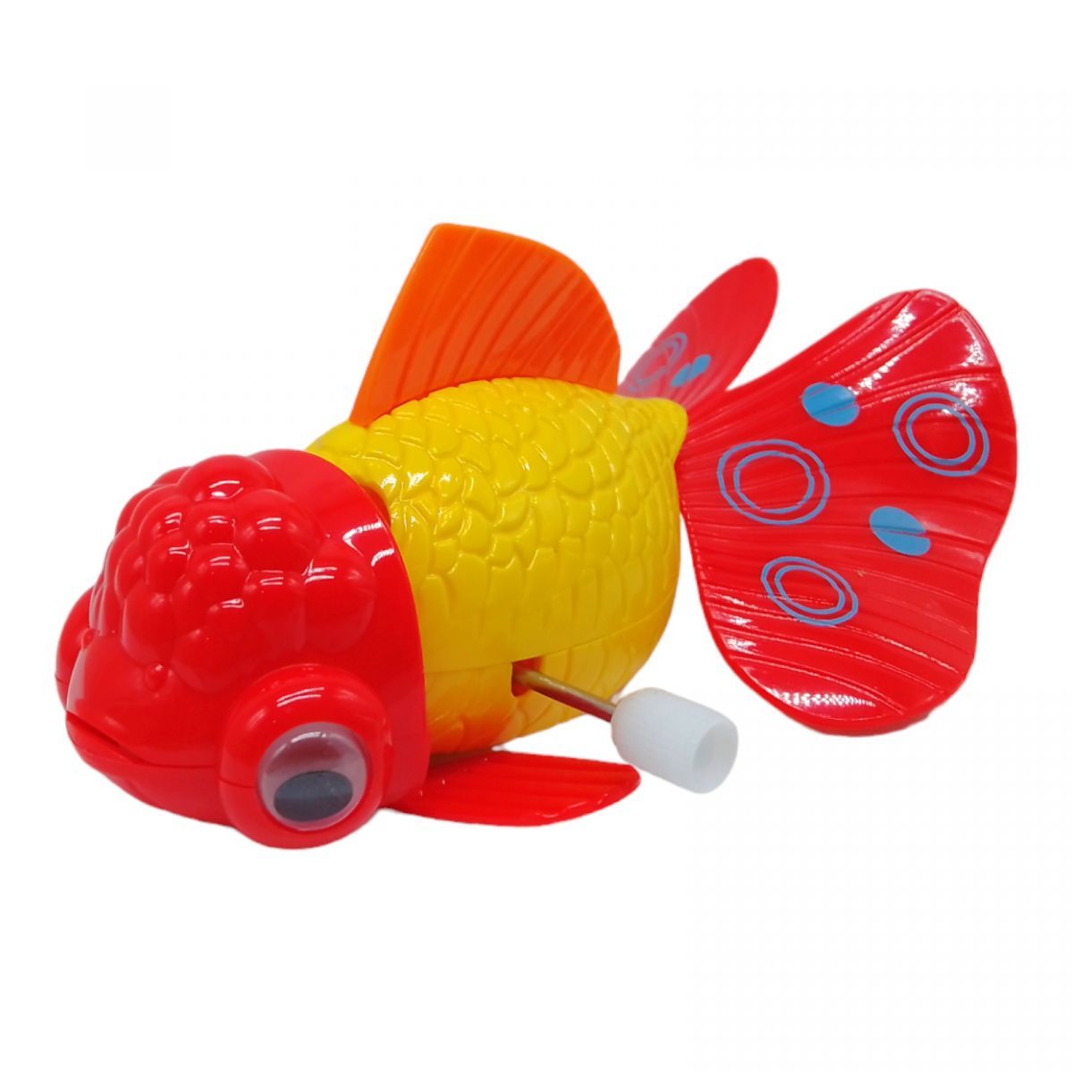 Уценка.  Заводная игрушка "Золотая рыбка" (желтая) - нет верхнего плавника