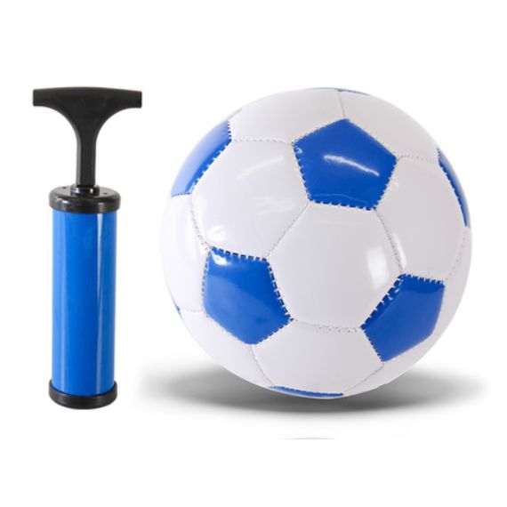 Мʼяч футбольний PVC №2 з насосом (біло-синій)