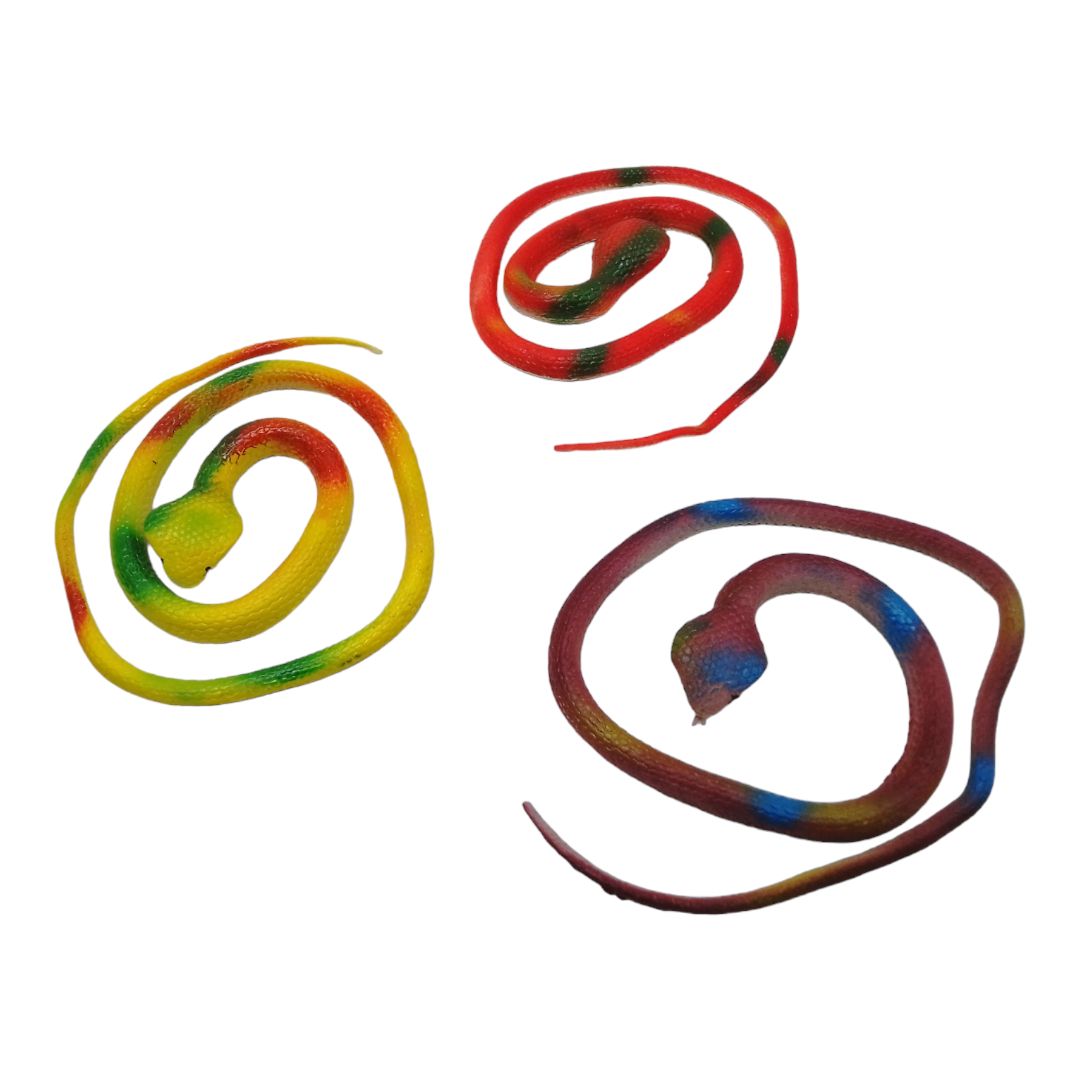 Силіконові змії "Кобри", мікс кольорів, 75 см, 10 штук