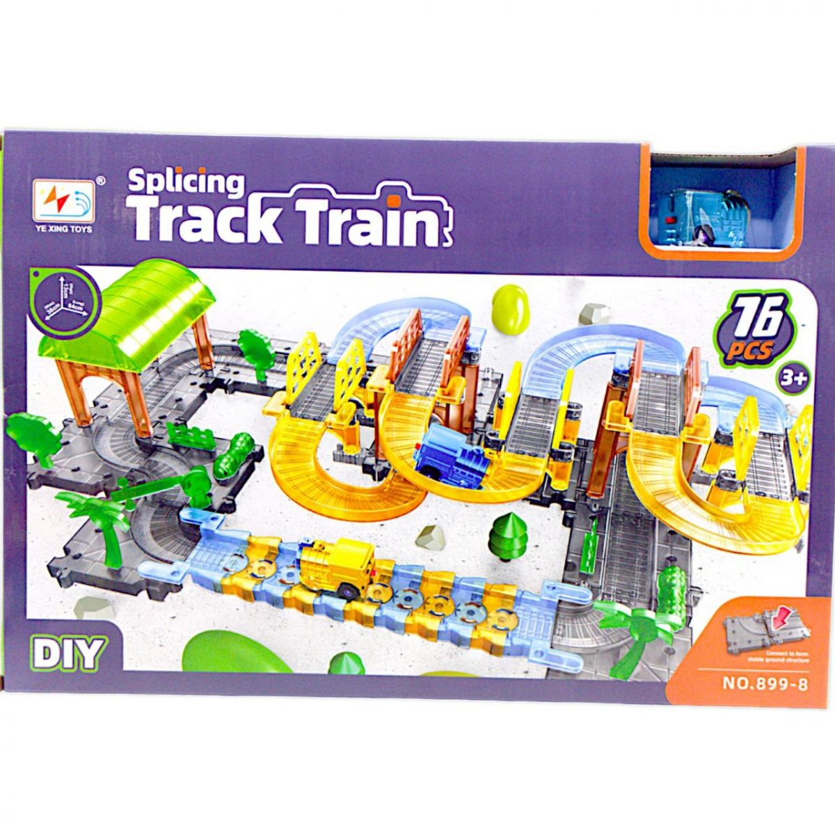 Трек с локомотивом "Track Train", 76 деталей