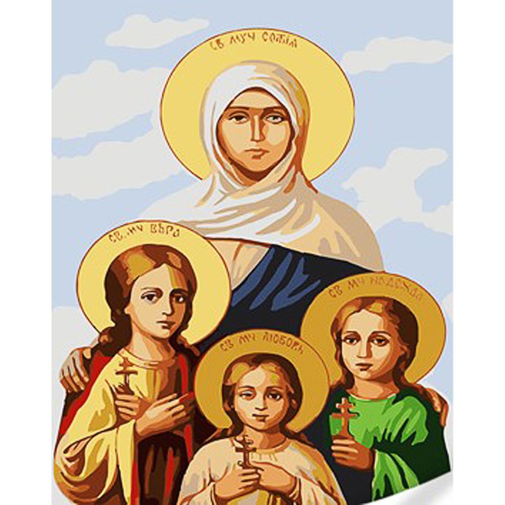 Картина по номерах "Віра, Надія, Любов та їх матір Софія" 30х40 см