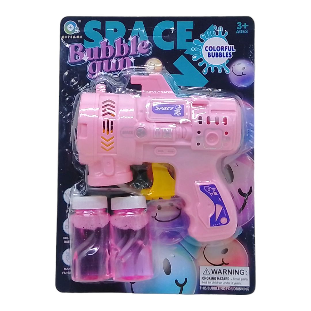 Пистолет с мыльными пузырями "Space Bubble Gun", розовый