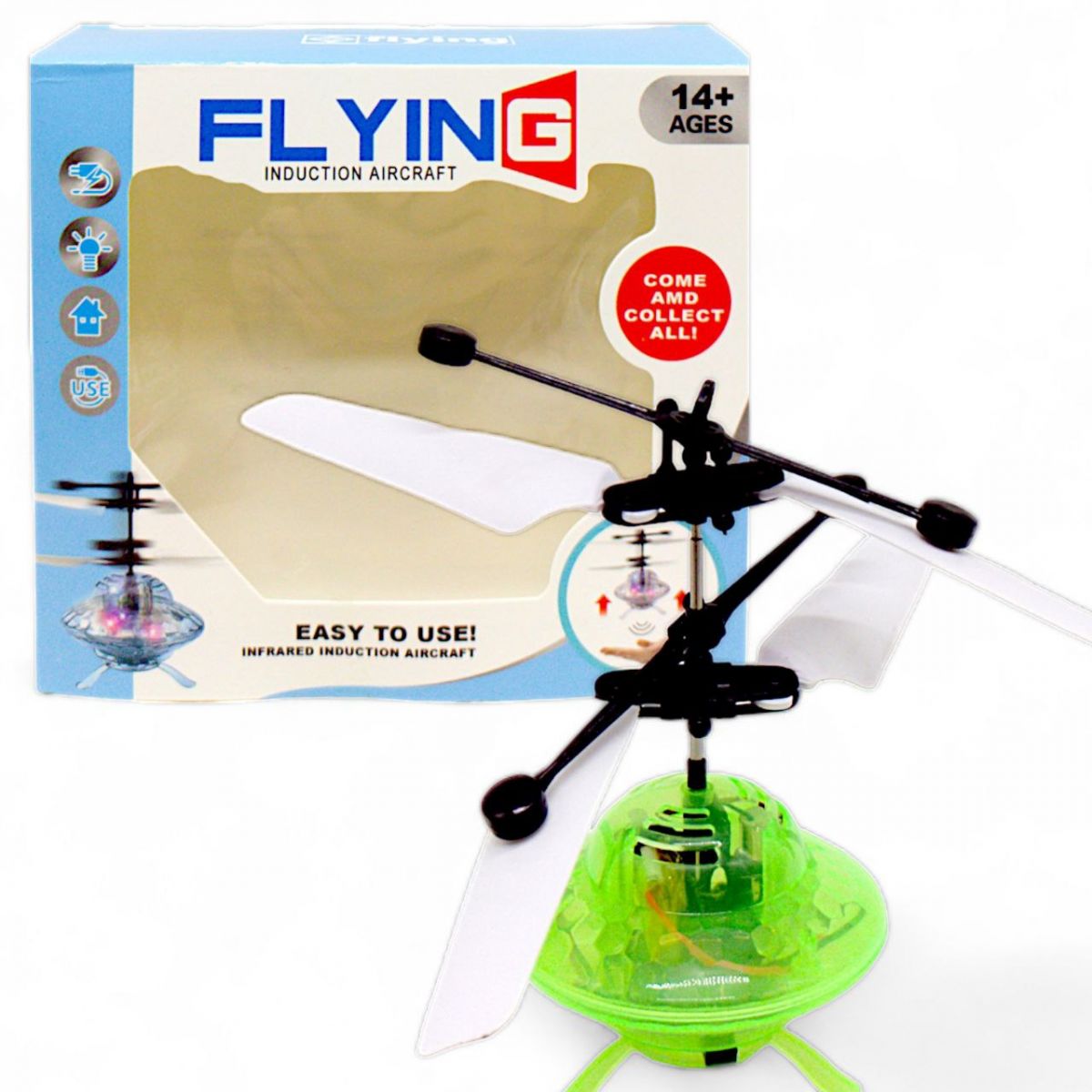 Летающая игрушка-вертолет "Flying", зеленая