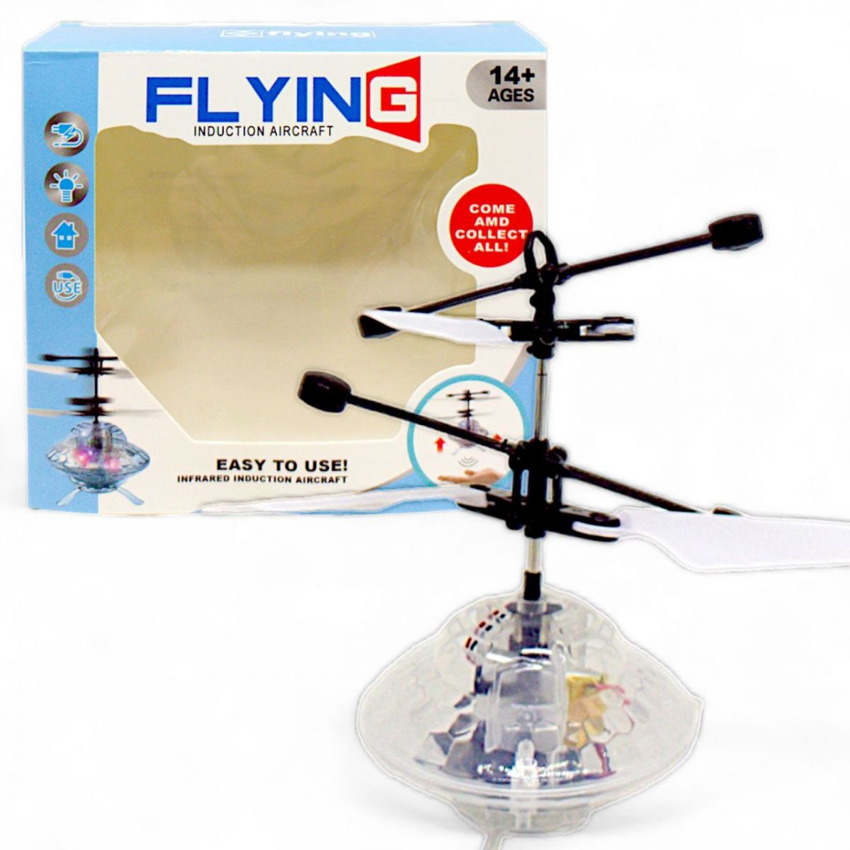Летающая игрушка-вертолет "Flying", белая