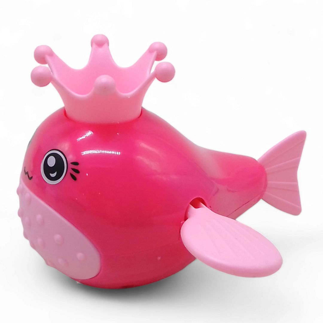 Водоплавна заводна іграшка "Кит" (рожева)