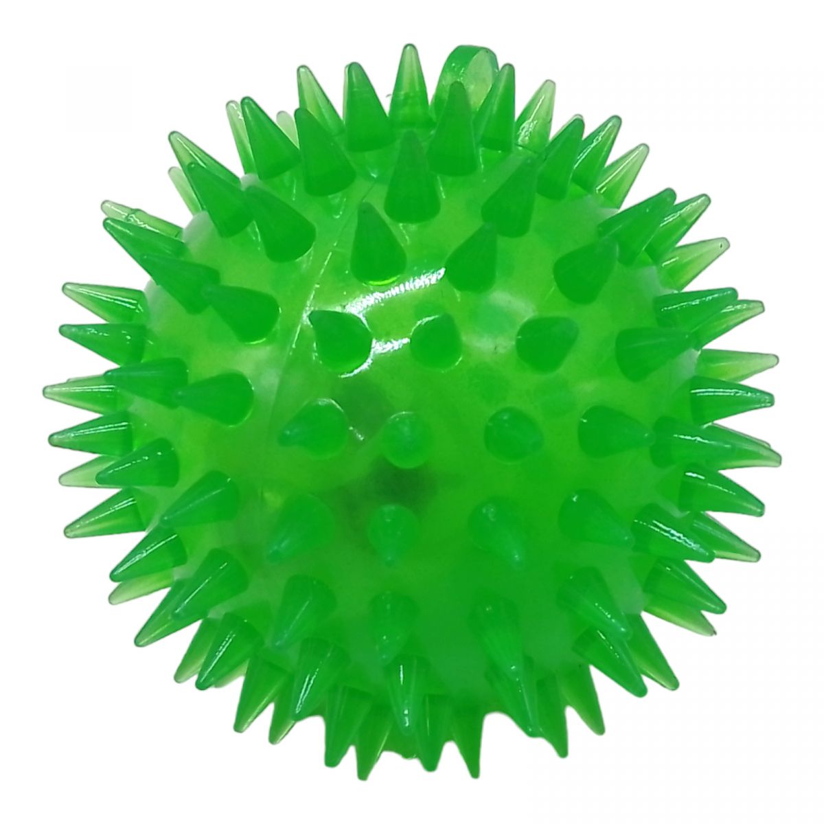 Мячик ежик со светом, 6 см, (зеленый)