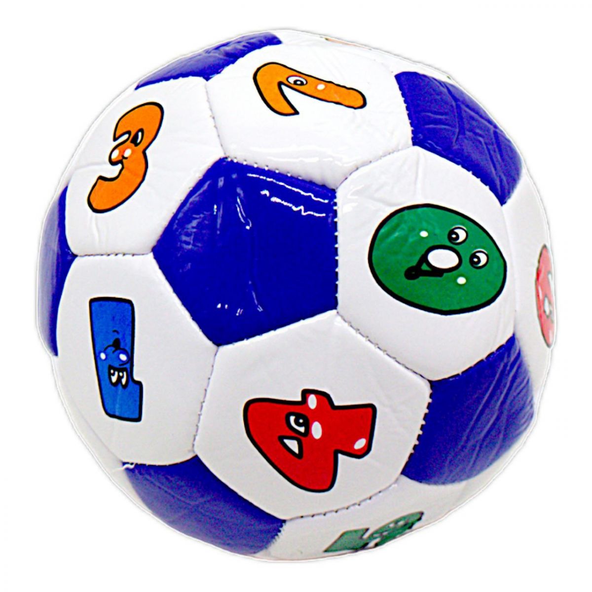 Мячик футбольный №2 "Цифры" (белый)