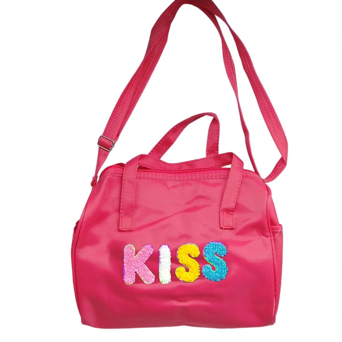 Уцінка.  Сумка дитяча "Kiss", 23х26 см (коралова) брудна сумка